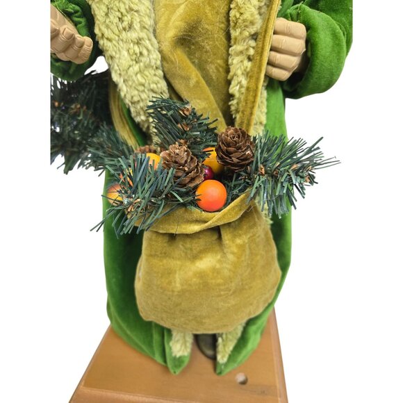 Vintage Santa Claus Ditz Designs Woodsy and Rustic Green Coat & Red Hat - Picture 3 of 16